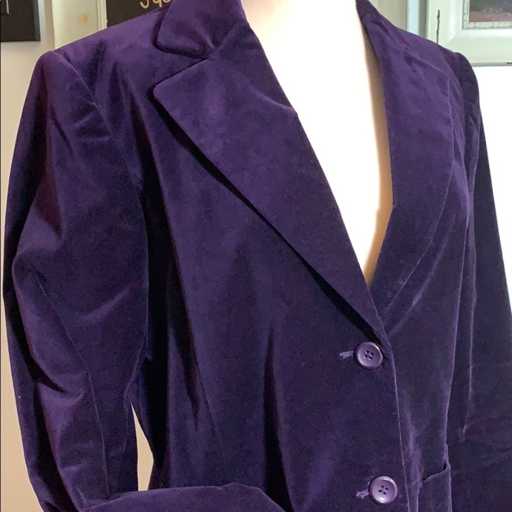Velvet Purple, deep plum velvet suit jacket